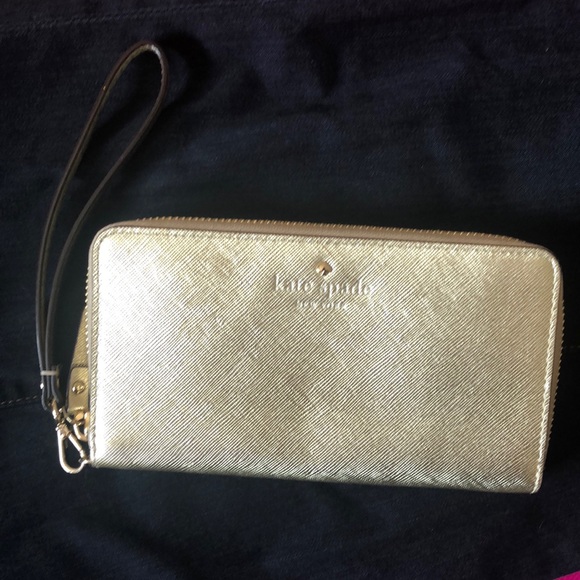 kate spade Bags Kate Spade Gold Wristlet Poshmark
